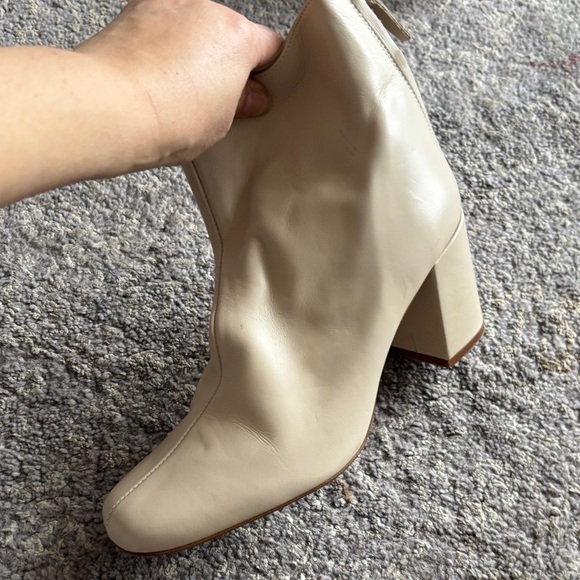 Zara Cream Ankle Booties - Picture 5 of 9